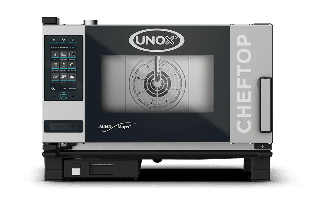 Four mixte CHEFTOP MIND.Maps™ PLUS COUNTERTOP 3 GN 1/1 Électrique Préchauffage 300°C - charnière gauche