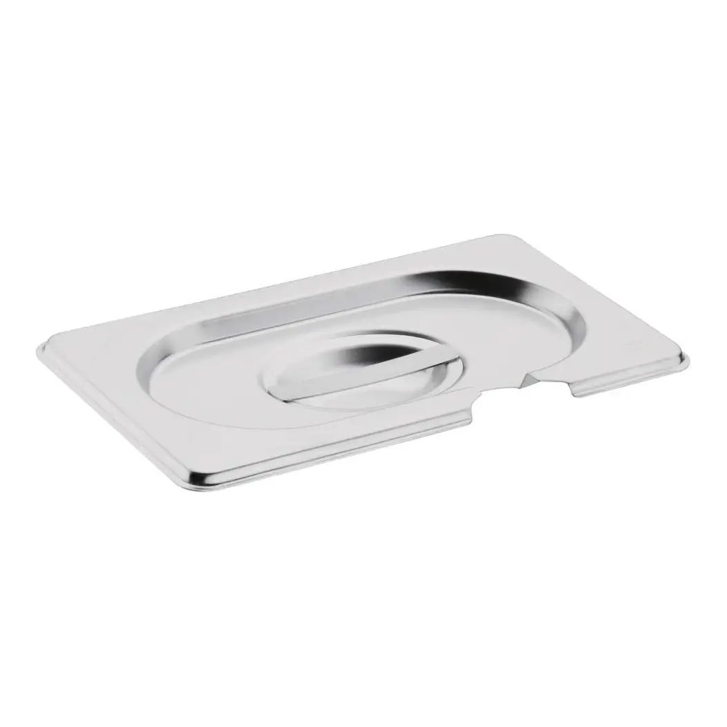 Couvercle inox GN 1/9 avec encoche Vogue