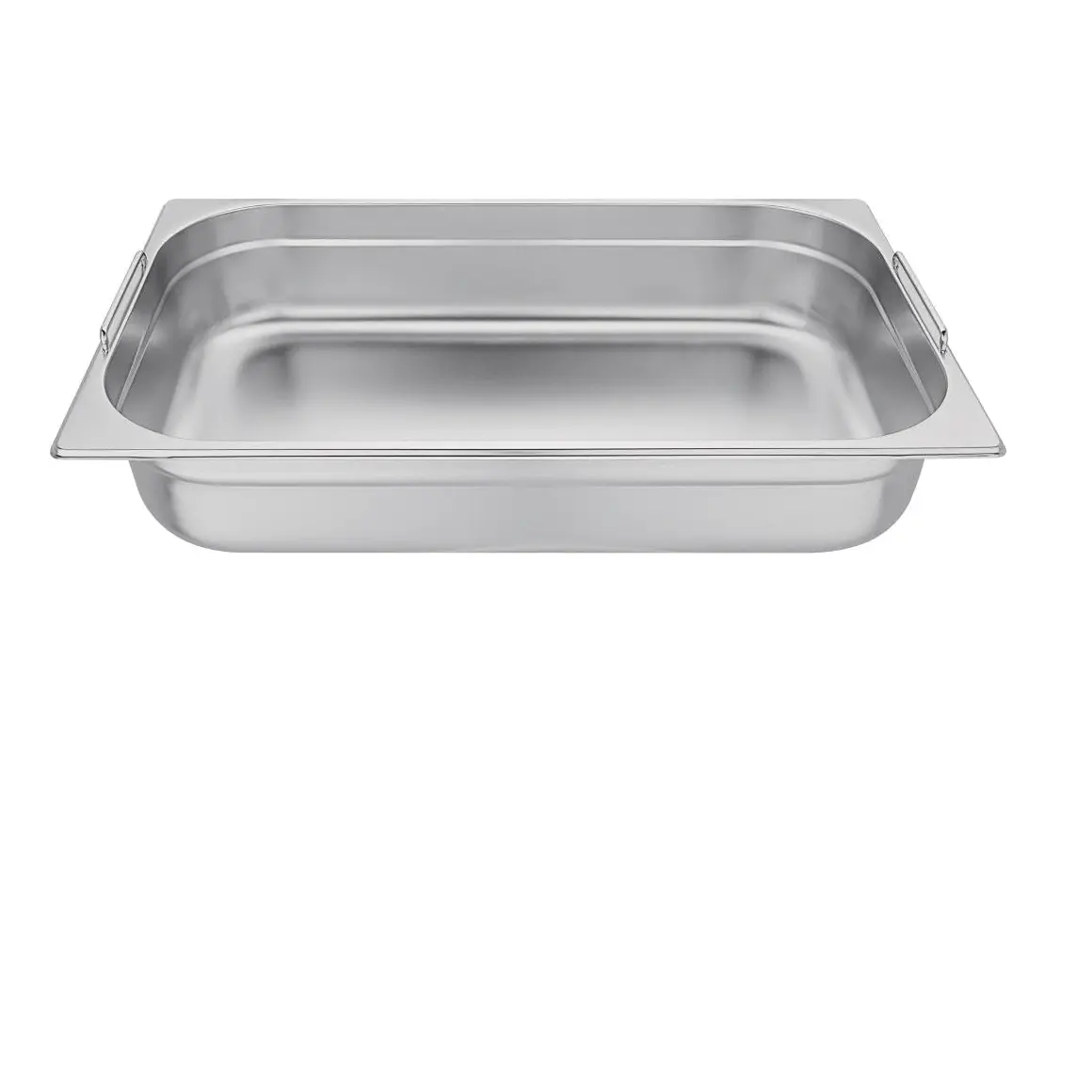 Bac GN 1/1 en inox avec poignées Vogue 100mm
