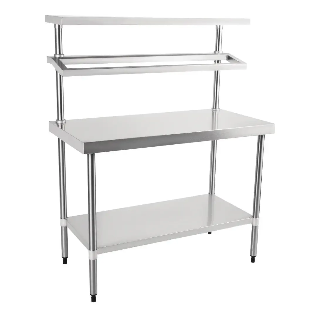 Table de préparation inox avec support bacs GN Vogue
