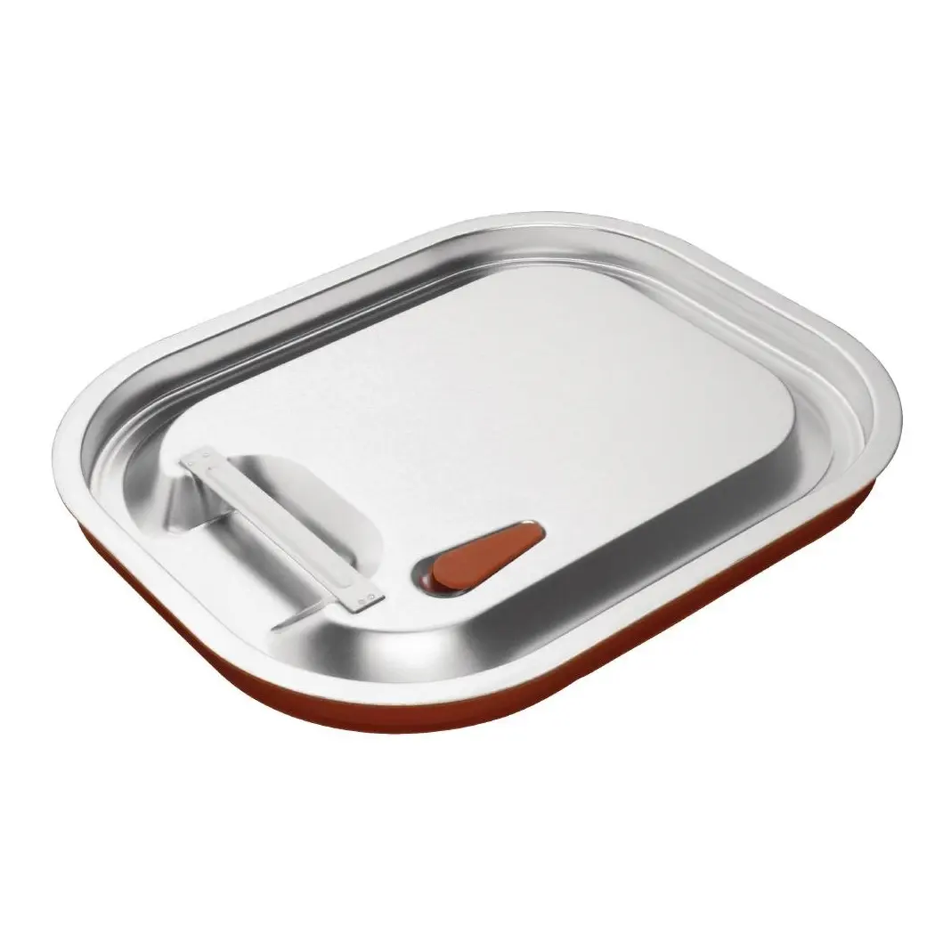 Couvercle hermétique inox et silicone Vogue GN 1/2
