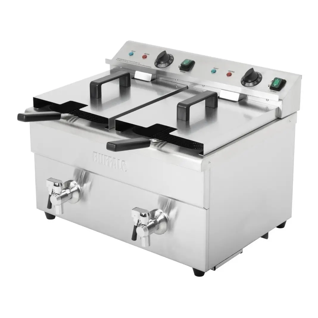 Friteuse induction double Buffalo 2 x 3 kW