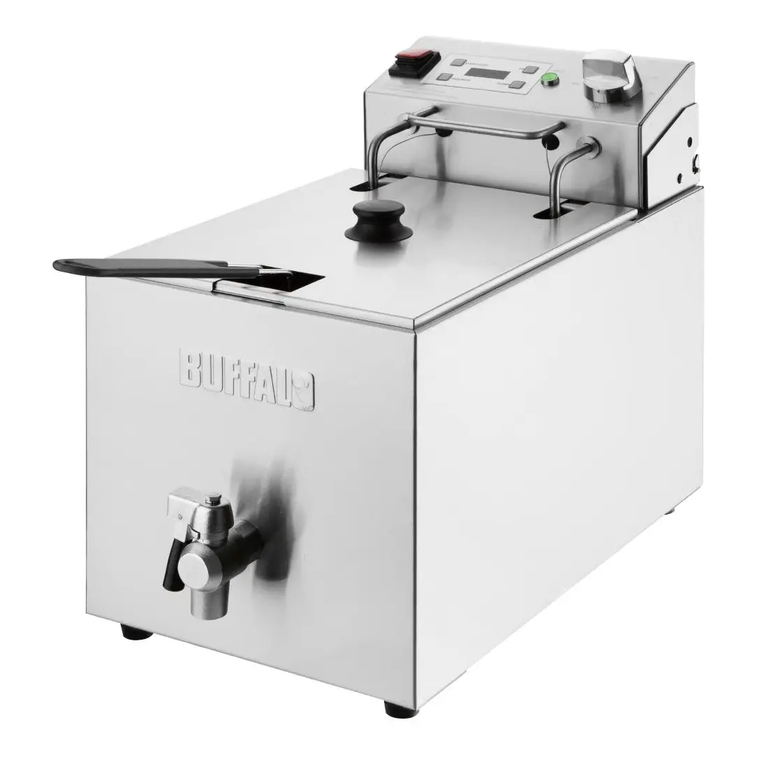 Friteuse électrique simple avec minuterie Buffalo 8L