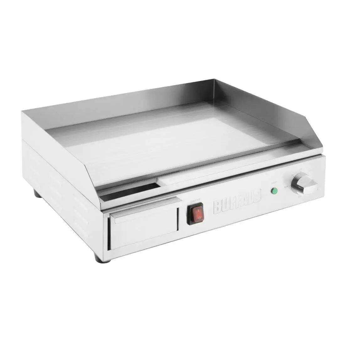 Plancha électrique en acier poli Buffalo