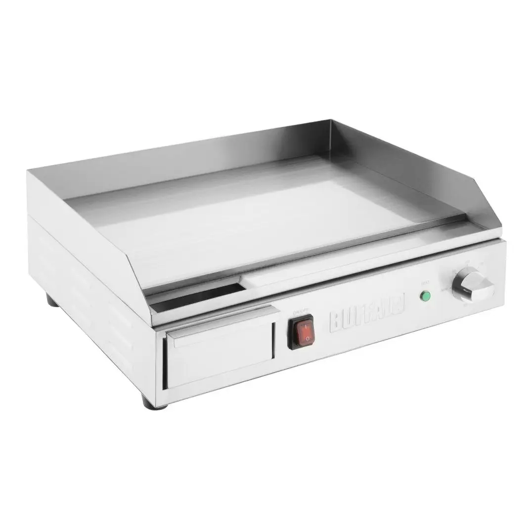 Plancha électrique en acier poli Buffalo