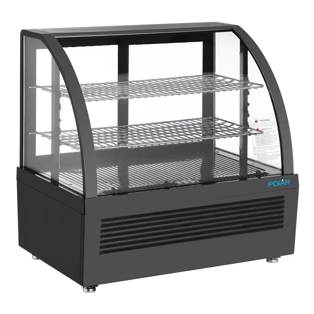 Vitrine réfrigérée de comptoir Polar série C noire 100L