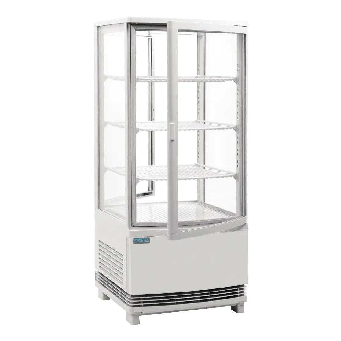 Vitrine réfrigérée porte incurvée économe en énergie Polar série C blanche 86L