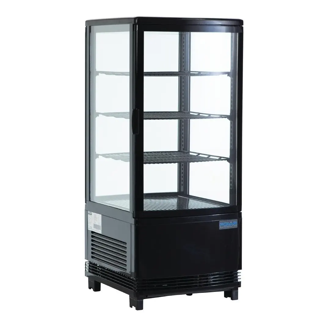 Vitrine réfrigérée économe en énergie Polar série C noire 68L