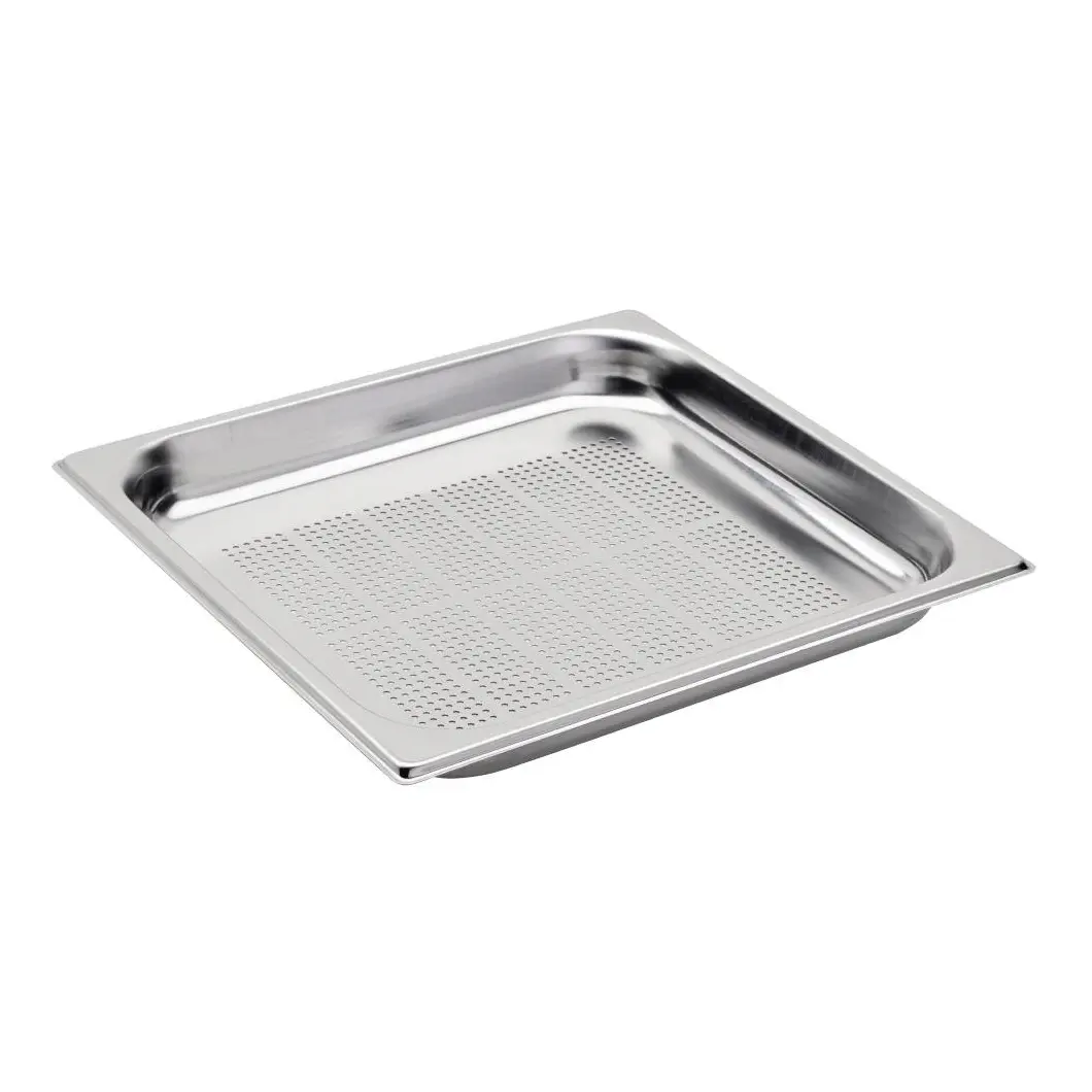 Bac inox perforé GN 2/3 Gastro M profondeur 65mm 