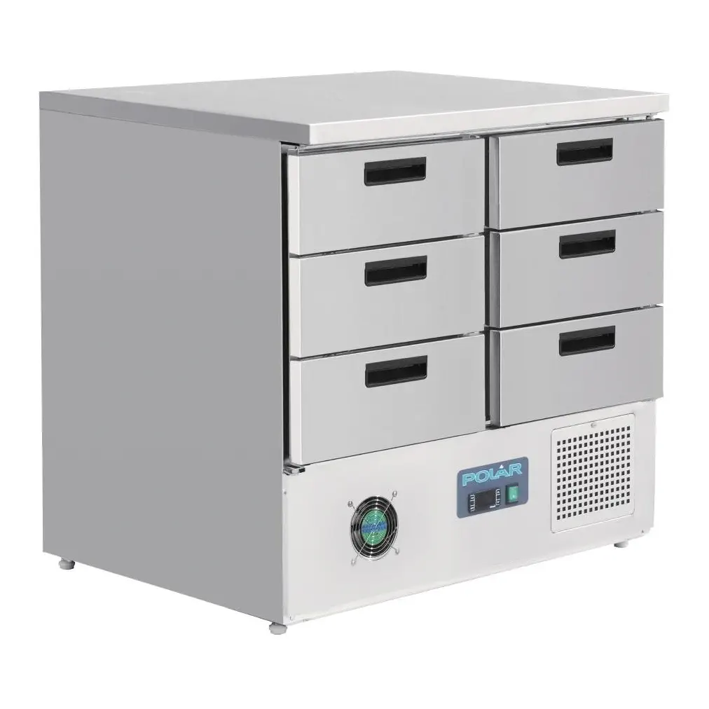 Table réfrigérée positive 6 tiroirs Polar série G 240L