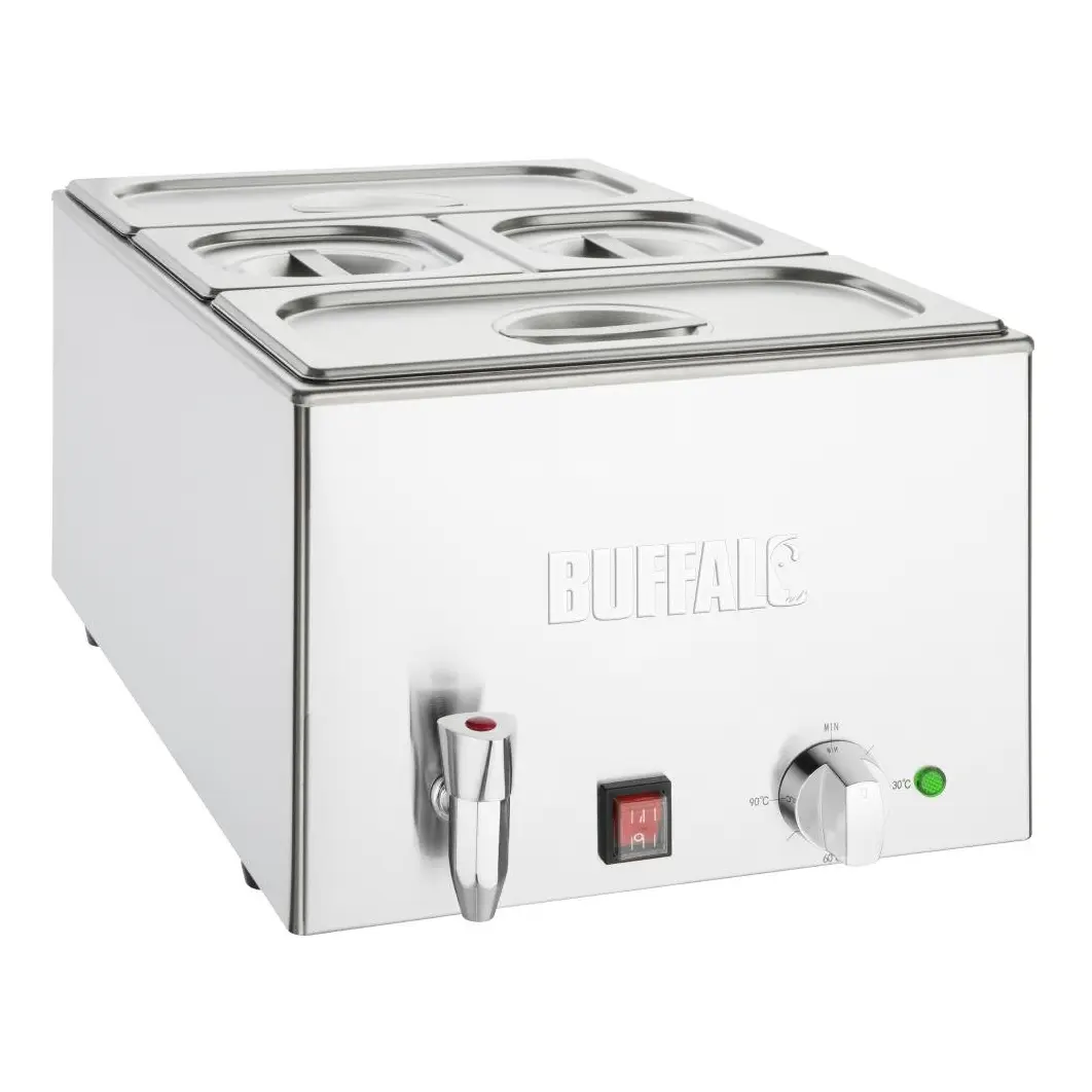 Bain-marie avec robinet et bacs Buffalo
