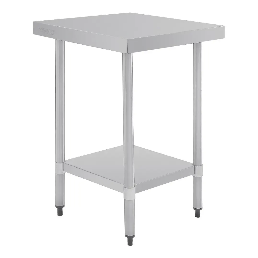 Table en acier inoxydable sans rebord Vogue 600 x 700mm