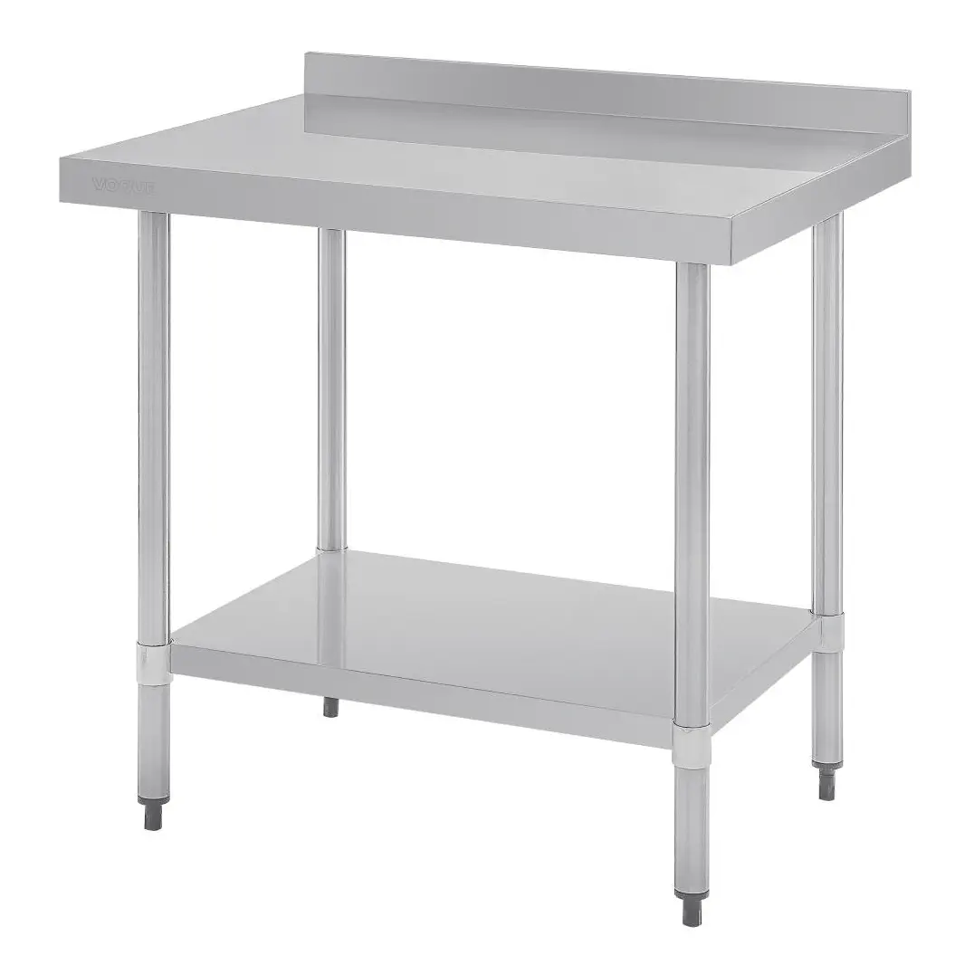 Table en acier inoxydable avec rebord Vogue 900 x 700mm