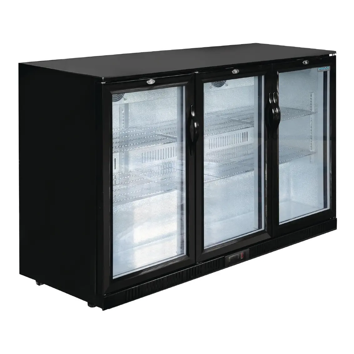Arrière-bar trois portes battantes Polar Série G noir 320L