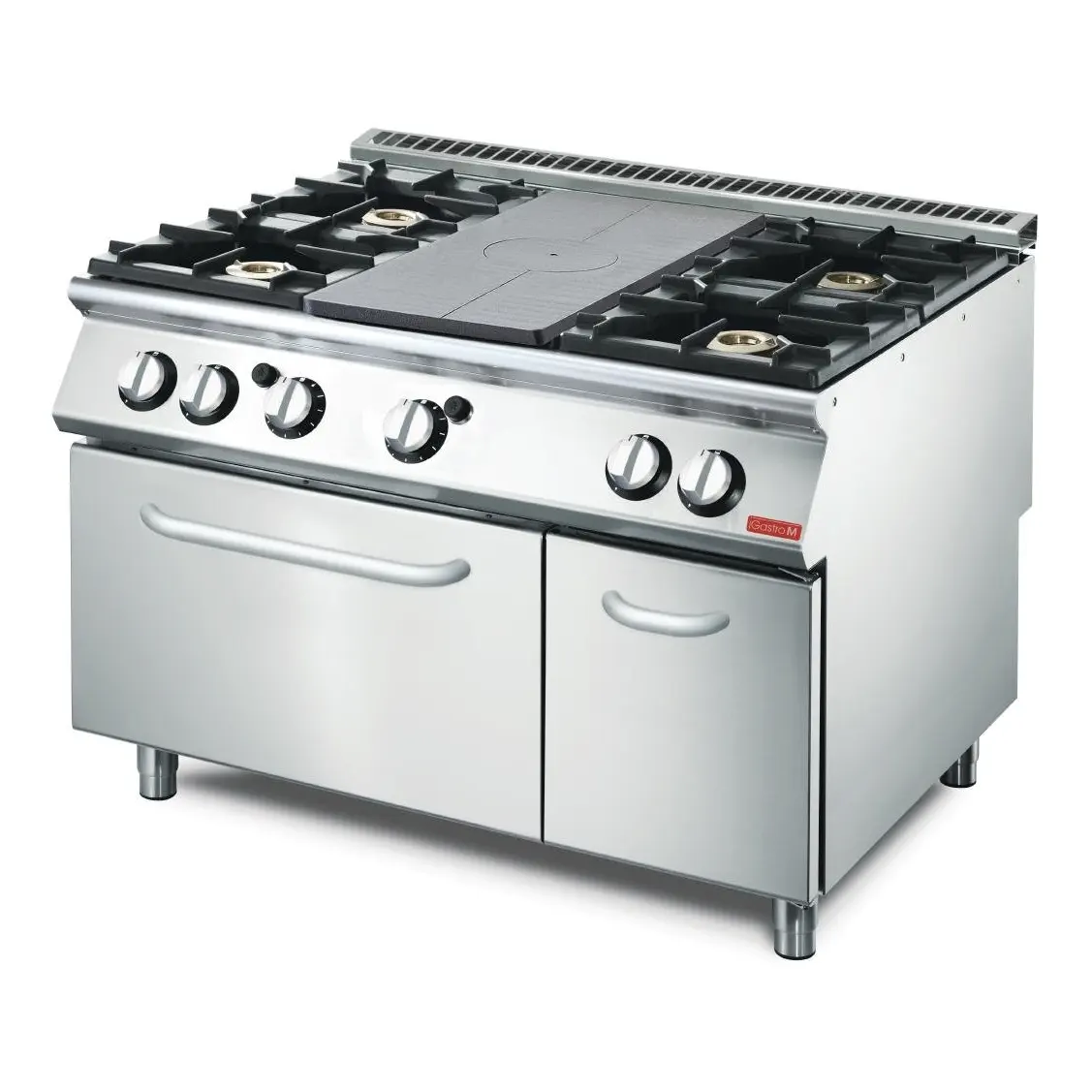 Plaque coup de feu avec 4 feux vifs Gastro M four gaz placard 70/120 TPPCFG2