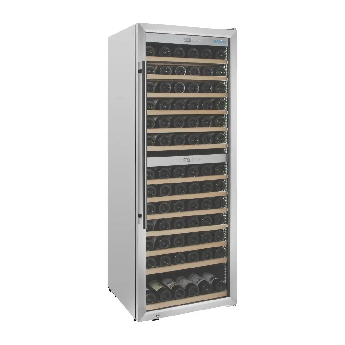 Cave à vin bi-zone Polar Série G inox 126 bouteilles