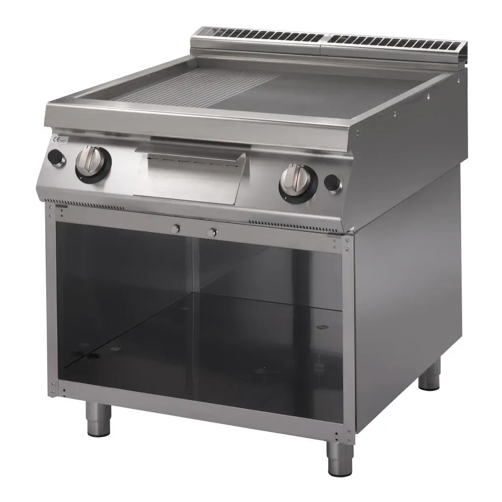 Plancha gaz plaque 2/3 lisse 1/3 rainurée GM70/80 FTRGS Gastro M 700 plus