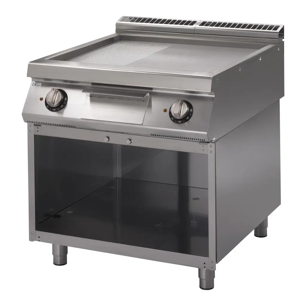 Plancha électrique plaque 2/3 lisse 1/3 rainurée chromée GM70/80 FTRES-CR Gastro M 700 plus