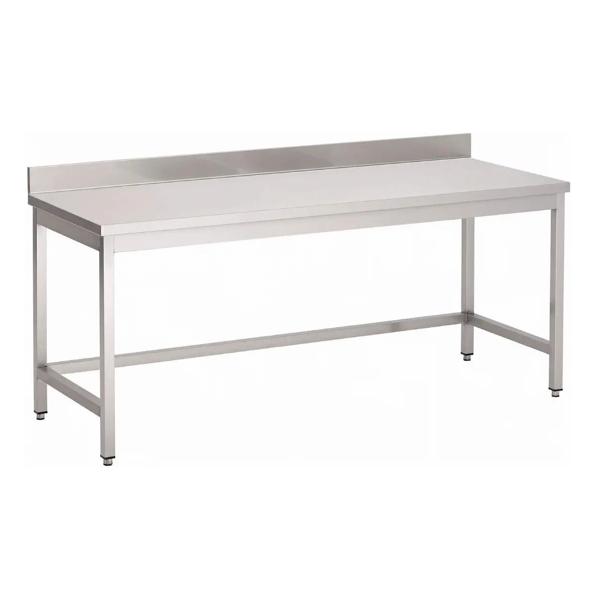 Table inox sans étagère basse avec dosseret Gastro M 1200 x 700 x 850mm