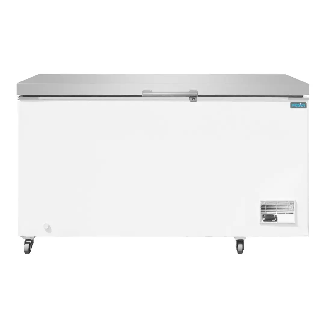 Congélateur coffre avec couvercle inox Polar Série G 378L