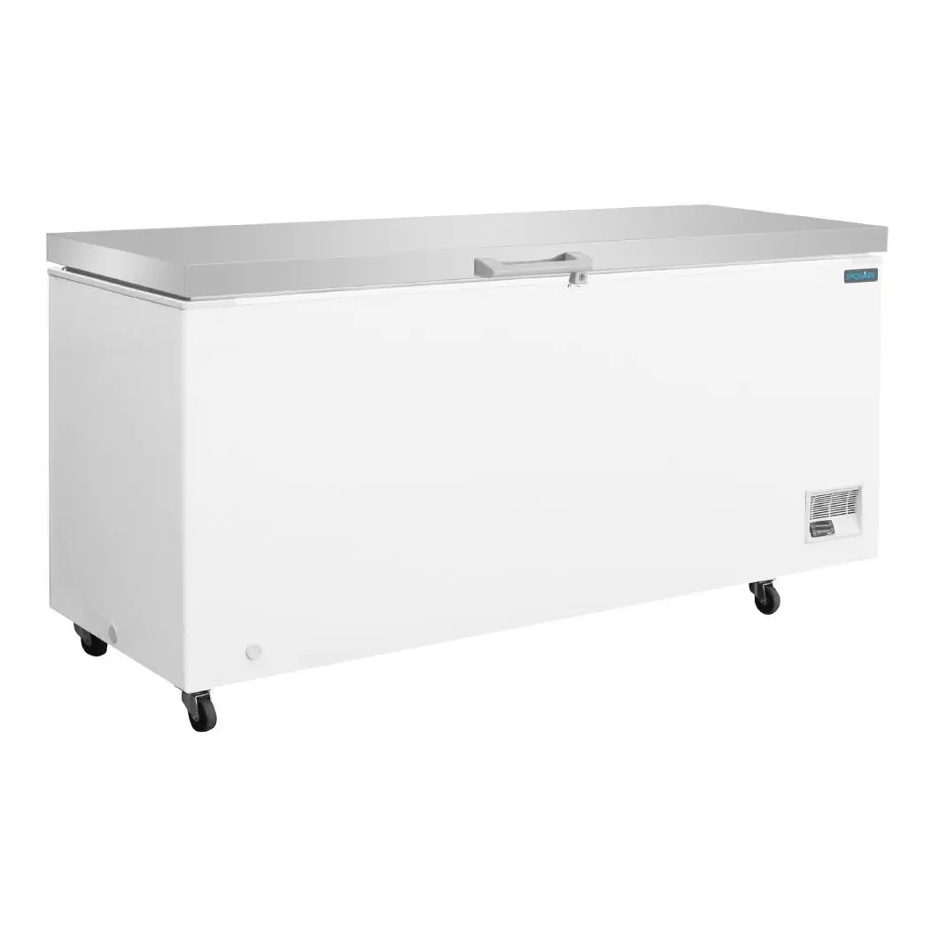 Congélateur coffre avec couvercle inox Polar Série G 581L