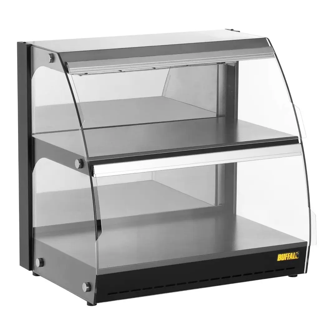 Présentoir chauffant libre-service Buffalo avec portes à charnières