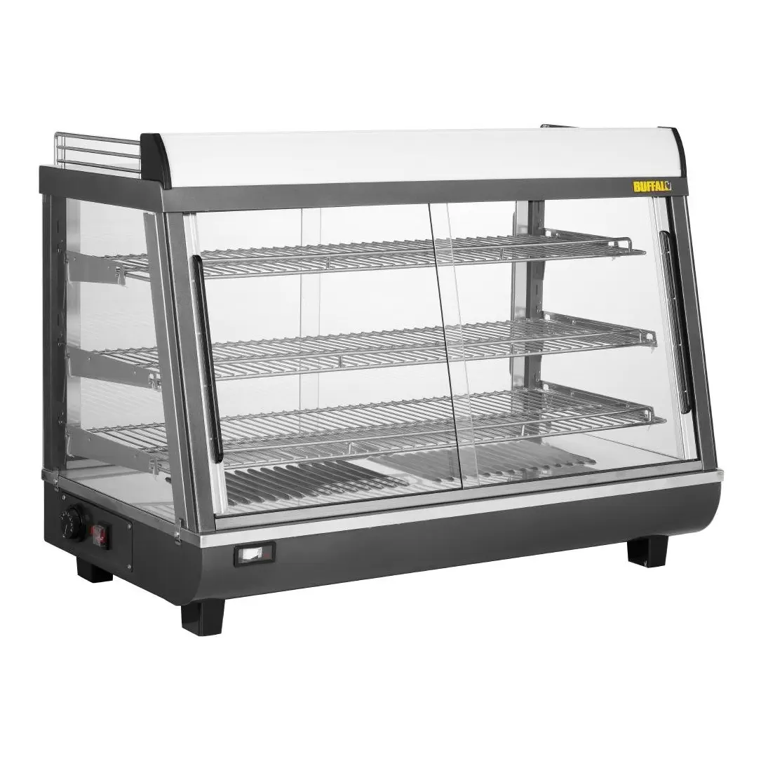 Vitrine chauffante portes avant et arriere Buffalo 136L