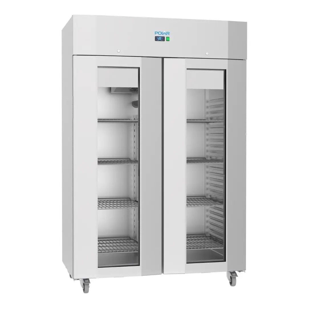 Vitrine réfrigérée positive double porte économe en énergie Polar Série U