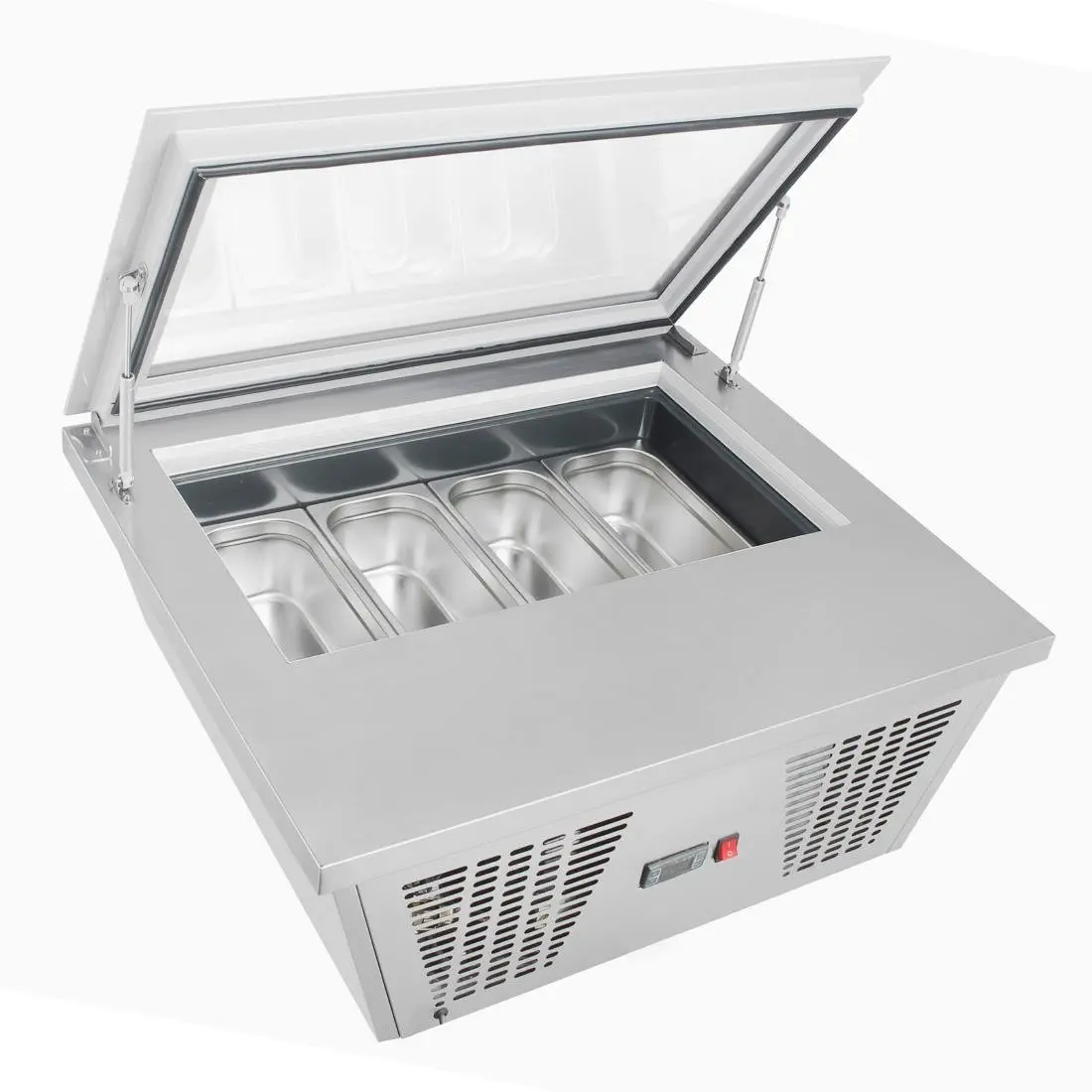 Congélateur à glace de comptoir Polar Série G 4 bacs Napoli