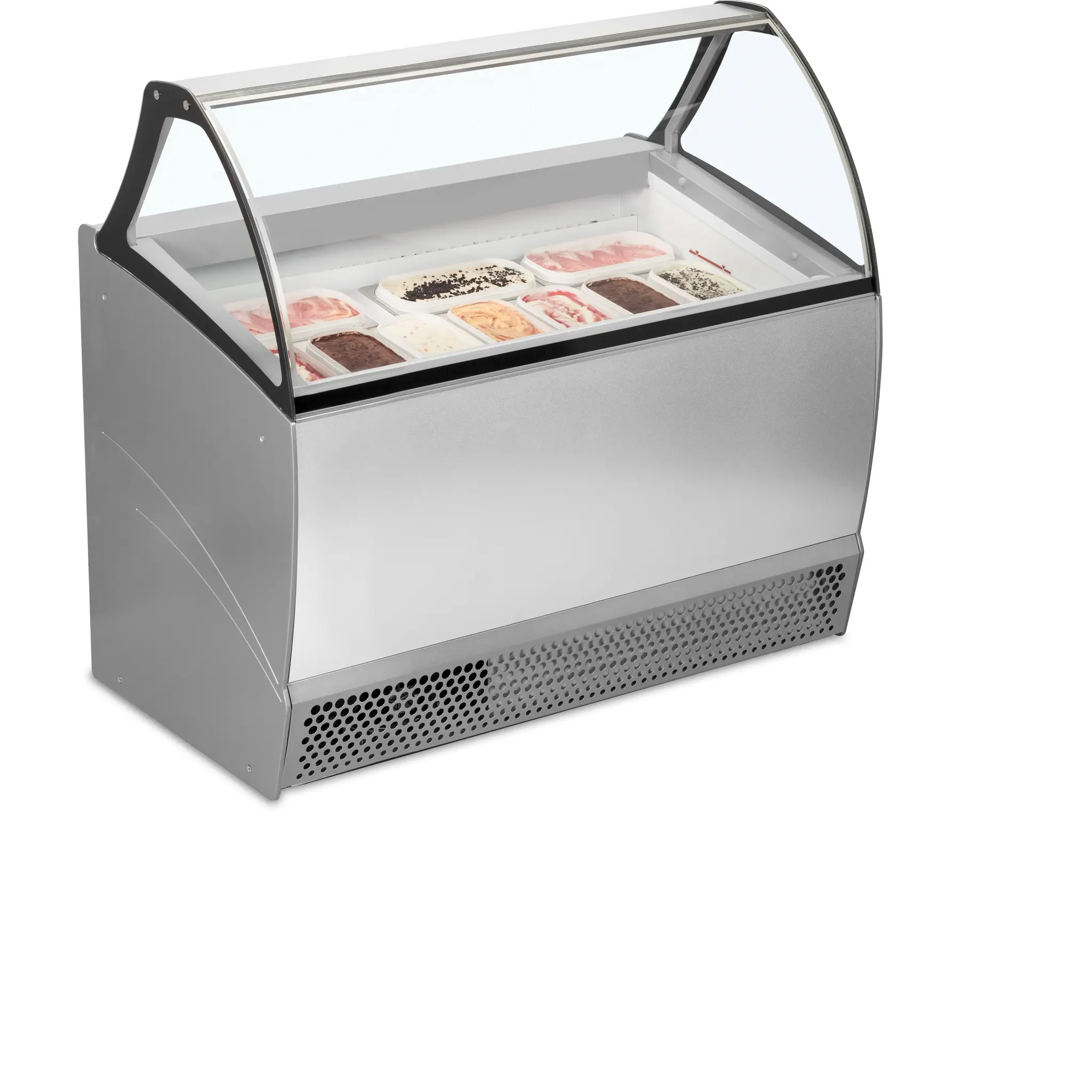 Vitrine ventilée comptoir à glaces Bermuda 10 bacs Napoli de 5L