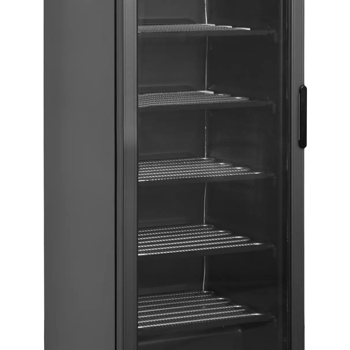 Armoire réfrigérée noire froid négatif ouverture vers la gauche 300L
