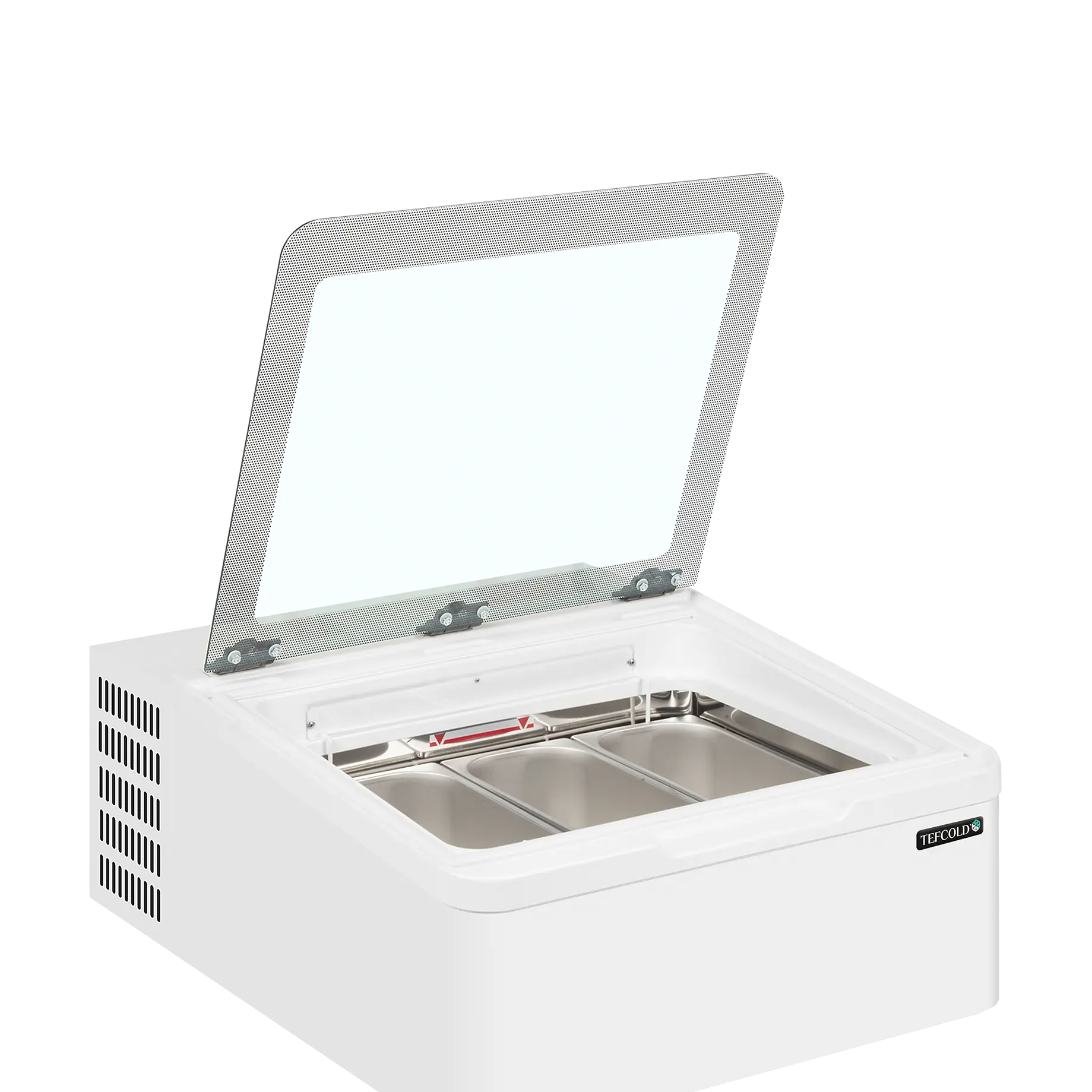 Vitrine de comptoir pour 3 bacs de glace 35 L