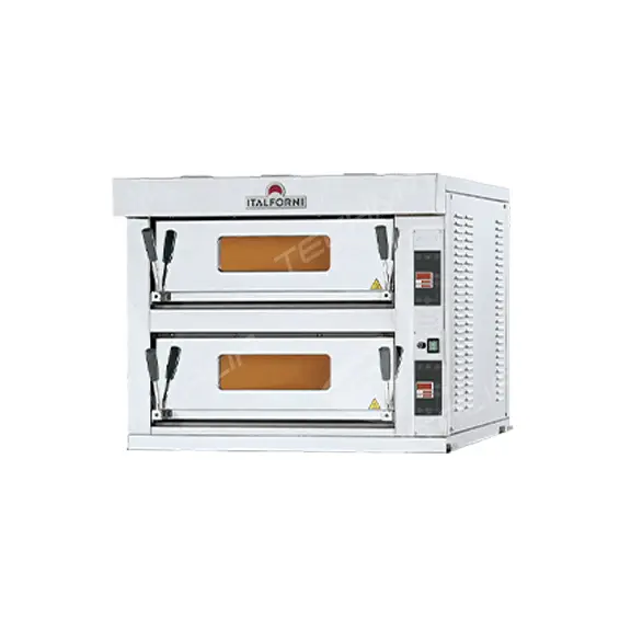 Four a pizza électrique gamme TEKNO 2x9 pizzas diam.35mm 2 niveaux sole pierre réfractaire cmd digitale