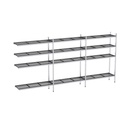 Rayonnage aluminium angle 4281x370 2000 4 niveaux