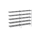 Rayonnage aluminium angle 2444x370 2000 5 niveaux