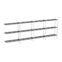 Rayonnage aluminium angle 5298x570 2000 3 niveaux