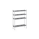 Rayonnage aluminium 1291x370 1700 4 niveaux