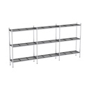 Rayonnage aluminium 3817x370 2000 3 niveaux