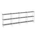 Rayonnage aluminium 5326x370 2000 3 niveaux