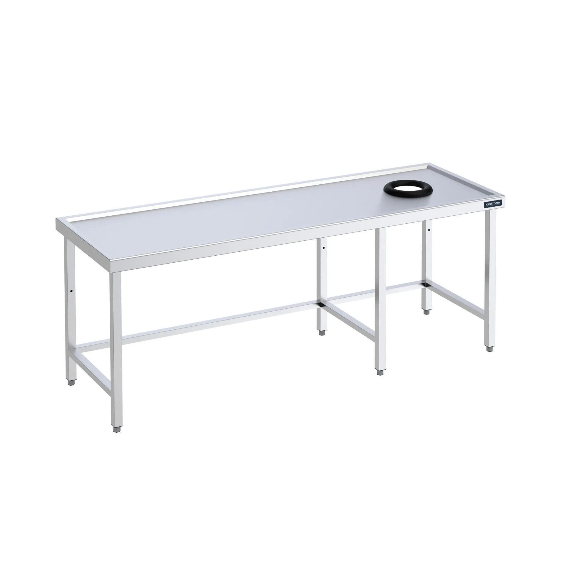 Table avec orifice vide-déchets 1800x700x850 MR