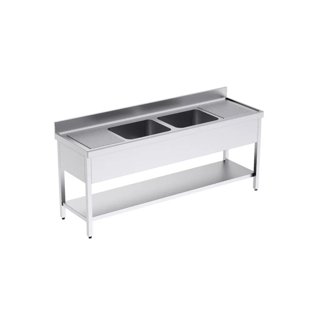 Bâti avec plonge 2200x700 D et étagère