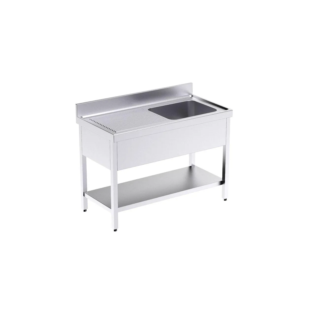 Bâti avec plonge 1300x600 G et étagère