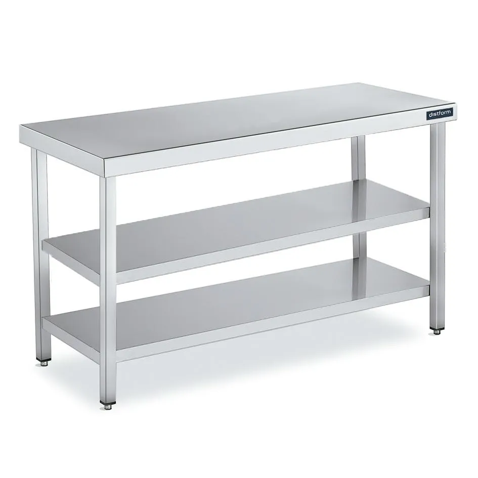 Table centrale 2800x700 avec 2 étagères