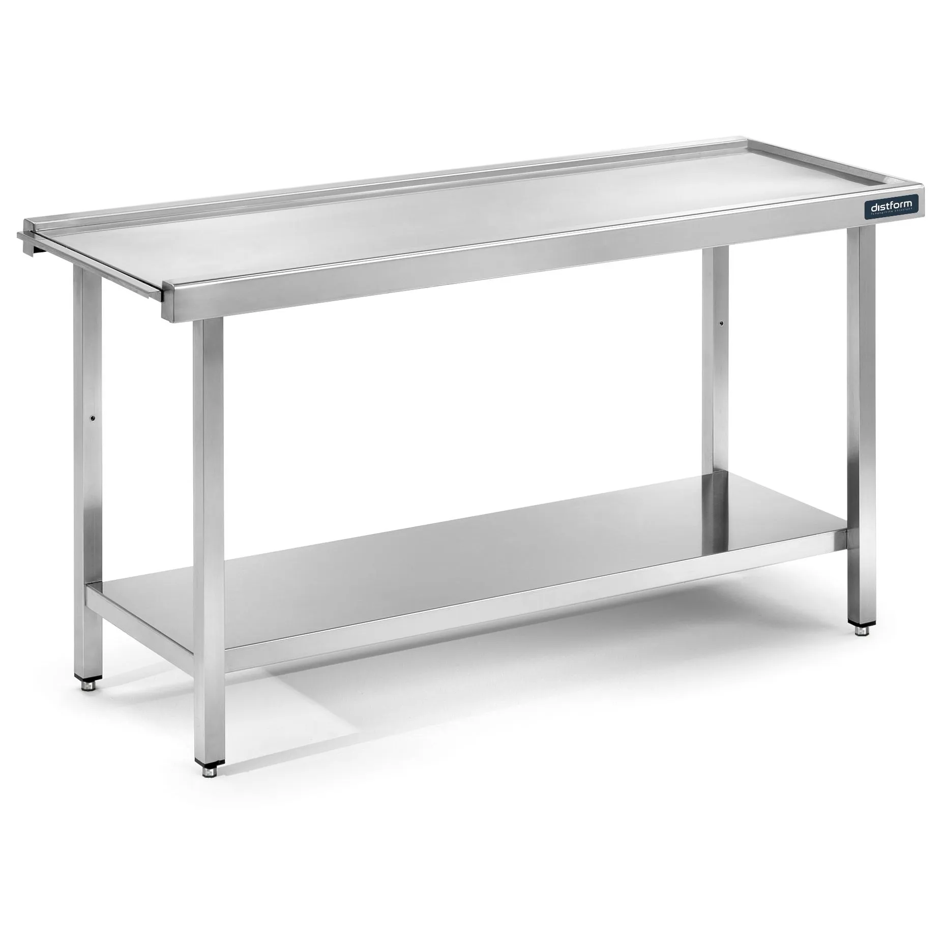 Table entrée/sortie centrale avec étagère 1600x600x850