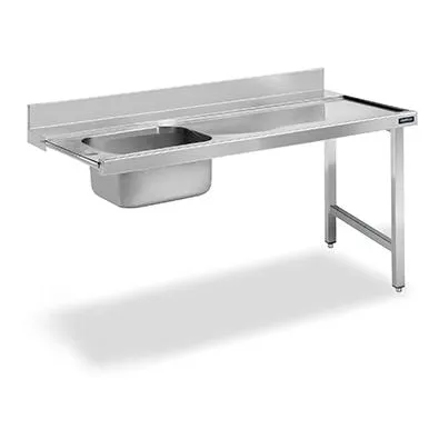 Table murale entrée de prélavage bac à gauche 700x750x850