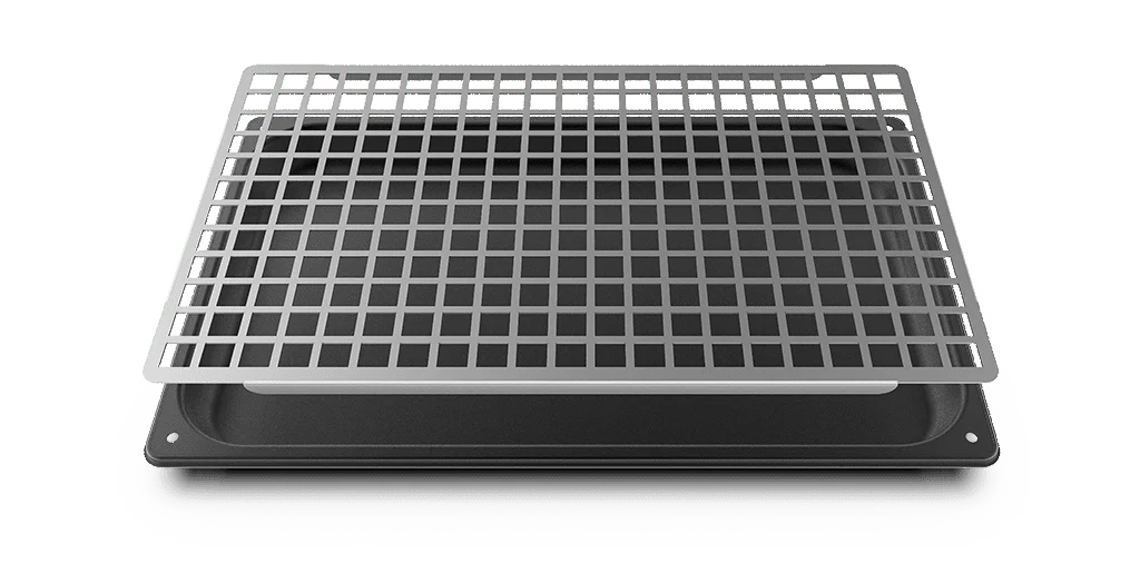 BACON.40 - Grille inox avec bac collecteur de graisse (41mm)
