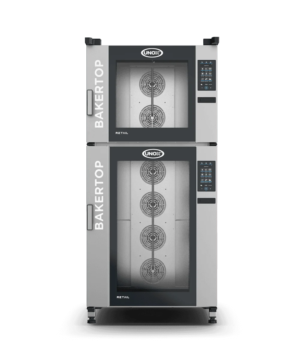 BAKERTOP RETAIL™ - Four mixte boulangerie 18 niveaux 600x400 sans hotte, charnière droite