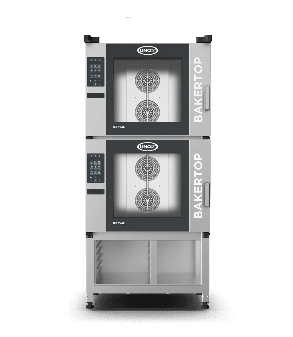 BAKERTOP RETAIL™ - Four mixte boulangerie 12 niveaux 600x400 sans hotte, charnière gauche