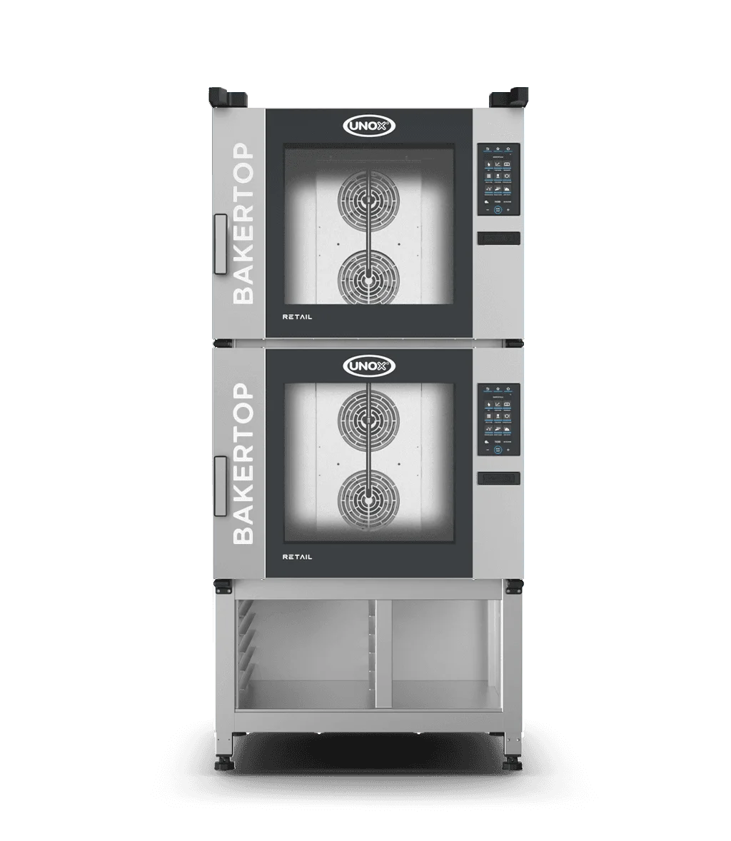 BAKERTOP RETAIL™ - Four mixte boulangerie 12 niveaux 600x400 sans hotte, charnière droite