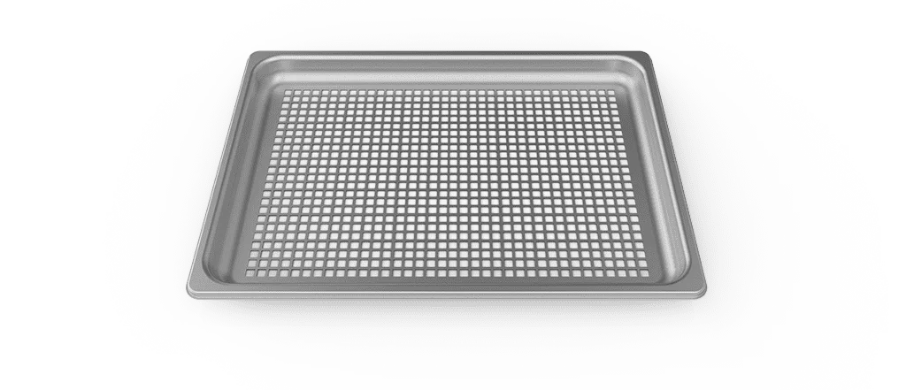 STEAM&FRY - Plaque inox perforée polyvalente